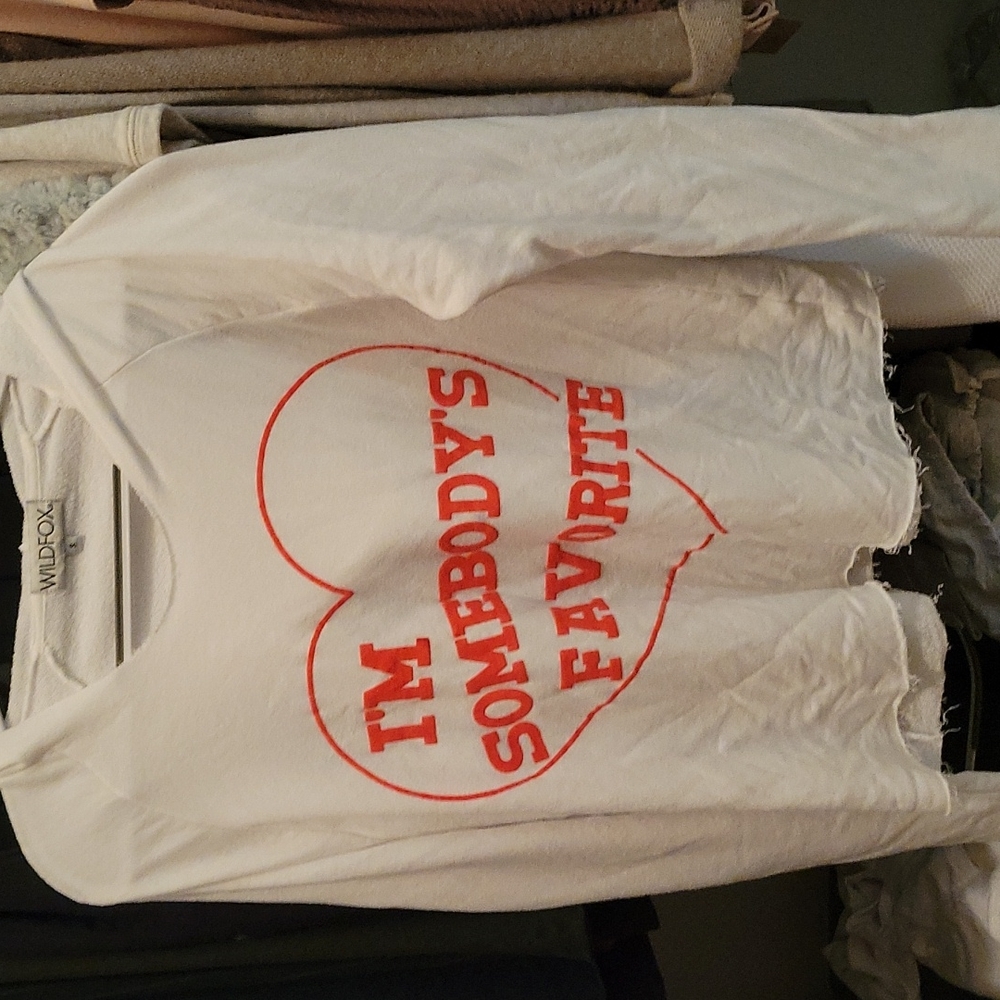 Wild fox white soft I’m somebody’s favorite hoodie sz s